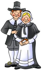 cartoon image of pilgrims for "clean pilgrim jokes for kids"