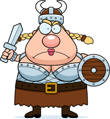 Viking woman cartoon