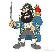 pirate with parrot: funny pirate jokes for kids - www.made-you-laugh.com